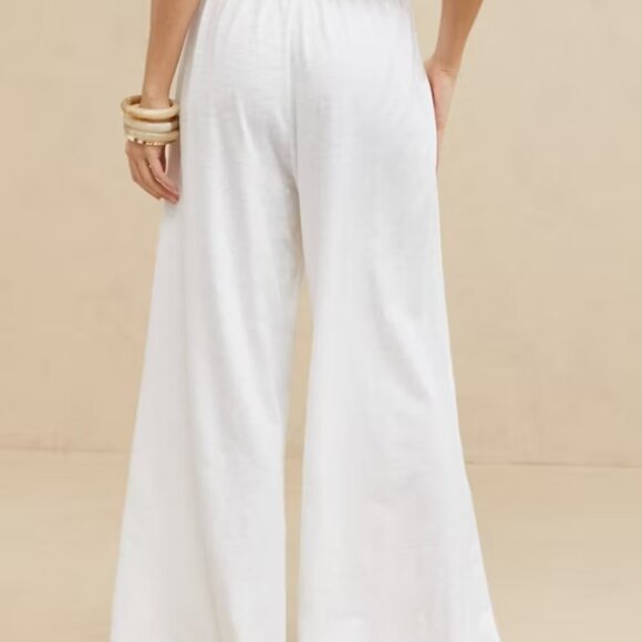 Aerie Summer House Wide Leg Flowy Pants NWT - Picture 2 of 10